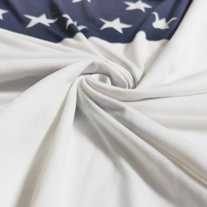 Damer afslappet sweatshirt med stjernedesign og flagmotiv Stilla