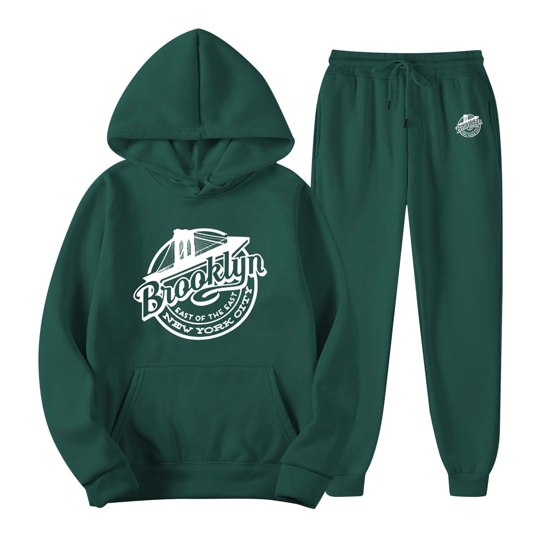 Kvinders fritids sweat suit med stilfuld Brooklyn print Skovae