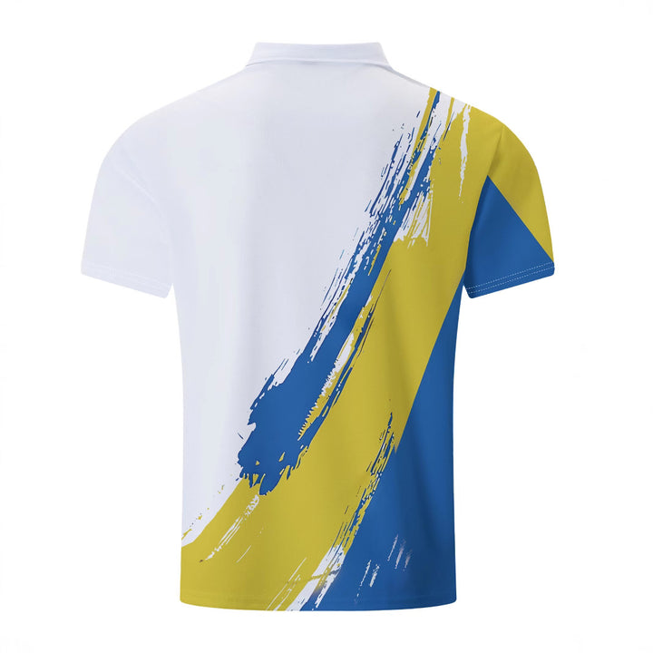 Herrer polo skjorte med moderne farvegradient og struktureret detalje Stilla