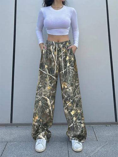 Dame Fashion-Baggybukser i camouflagemønster Stilla