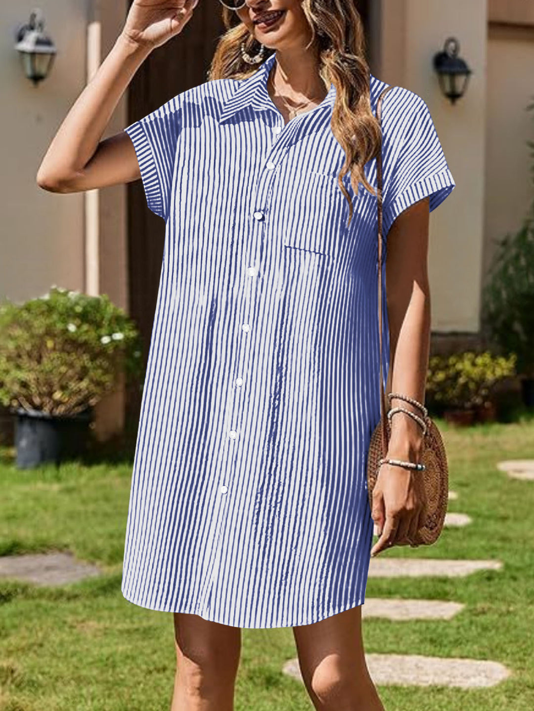 Dame Casual Button-Up Skjortekjole Stilla