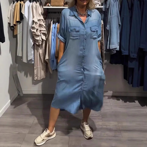 Fru Denim Skjortekjole Stilla