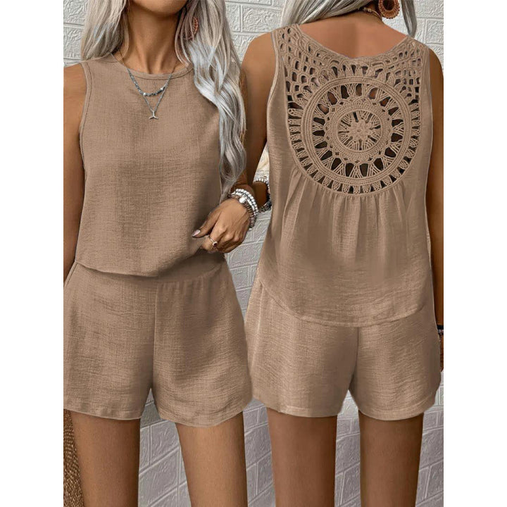 Femme Hæklet ryg Casual Jumpsuit Stilla