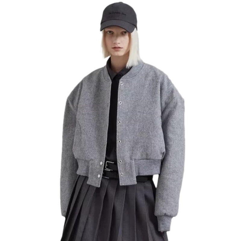 Damer fashionabel oversized jakke lavet af uldblanding Stilla