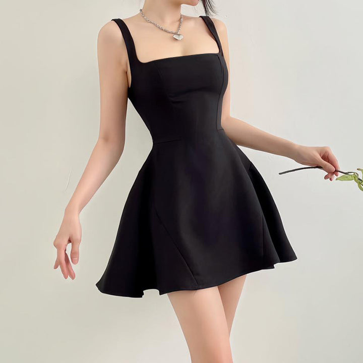 Elegant Kvinder Fit og Flare Mini Kjole Stilla