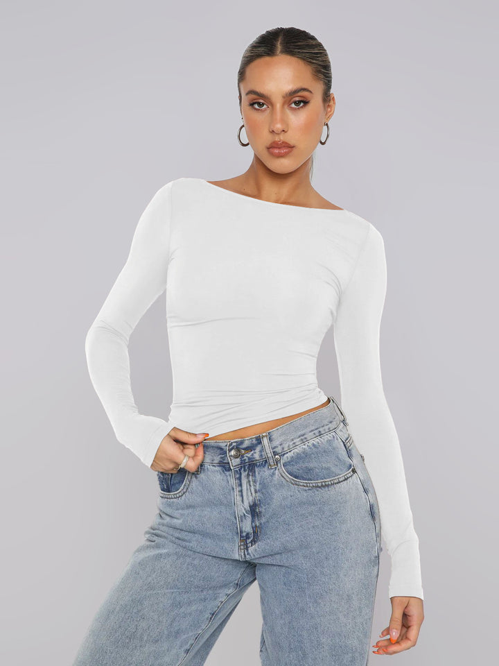 Dame Longsleeve med elegant snit og blødt materiale Stilla