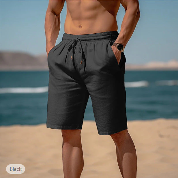 Herrer casual strandshorts med elastisk talje og sidelommer Stilla