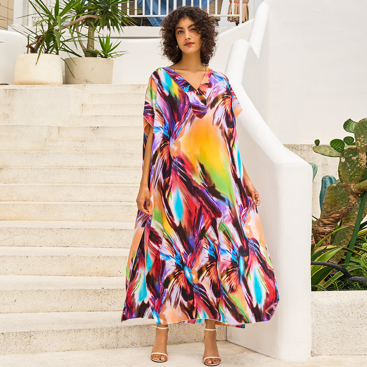 Dame Kaftan med kunstnerisk farvegradient og bred pasform Stilla