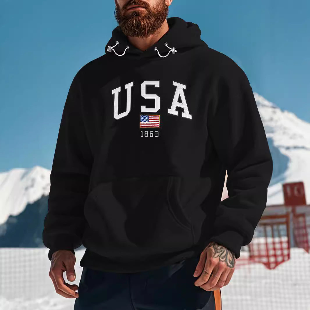 Herre sweatshirt med hætte Stilla