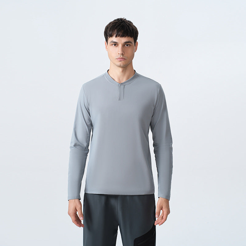 Herren Langarmshirt med komfortabel krave og innovativ materialeteknologi Stilla