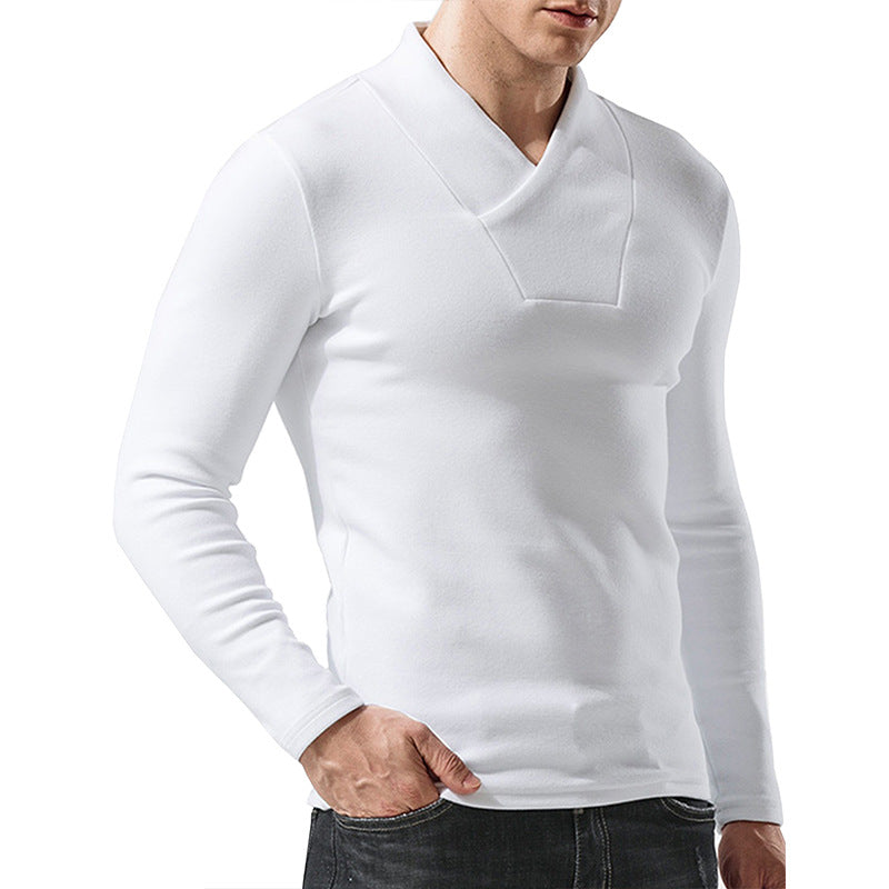 Herrer Sweater med moderne krave og fin struktur Stilla
