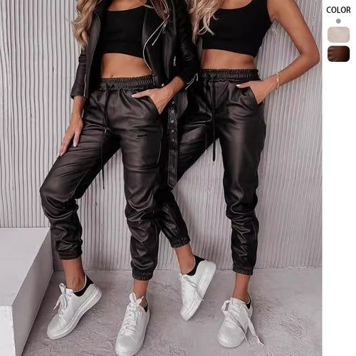 Dame løs oversized skjorte med joggingbukser sæt Skovae