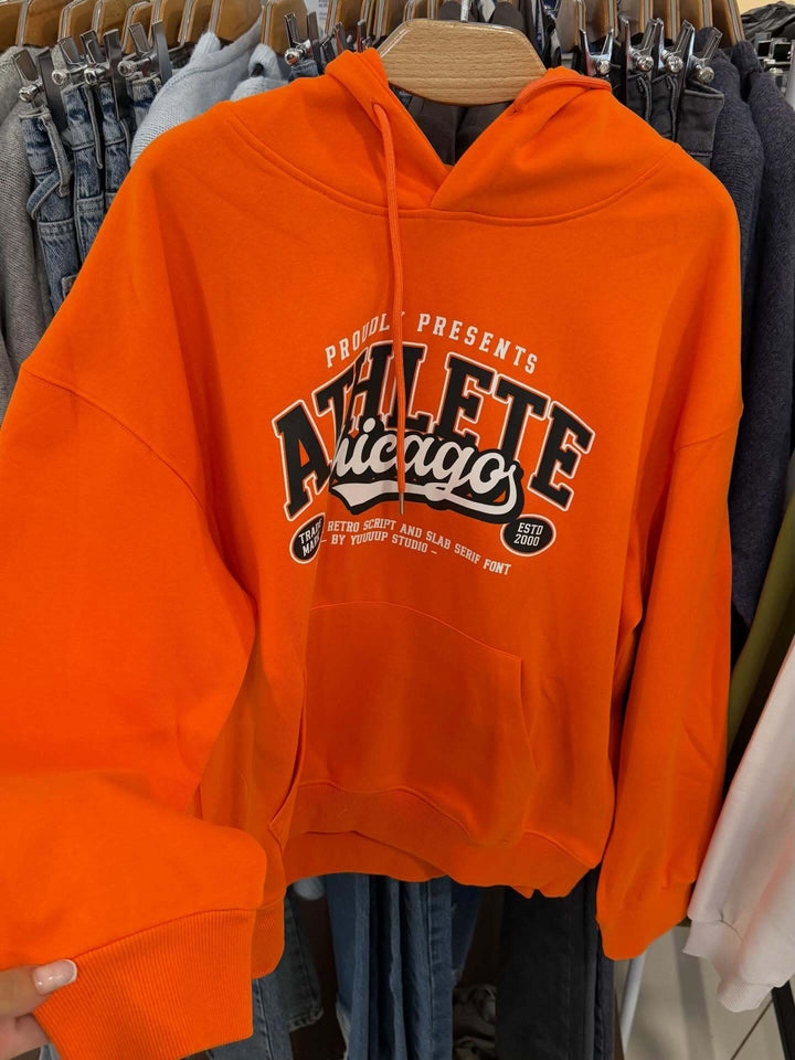 Kvindernes casual hoodie med iøjnefaldende print Stilla