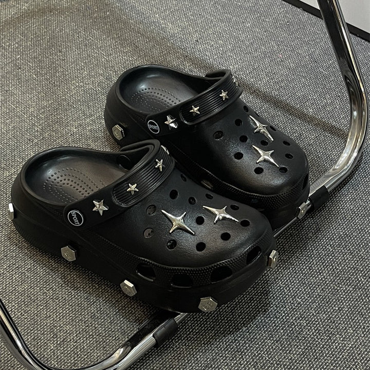 Dame Mode Clogs med trendy stjerne accenter og komfortabel sål Stilla
