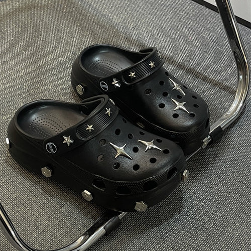 Dame Mode Clogs med trendy stjerne accenter og komfortabel sål Stilla