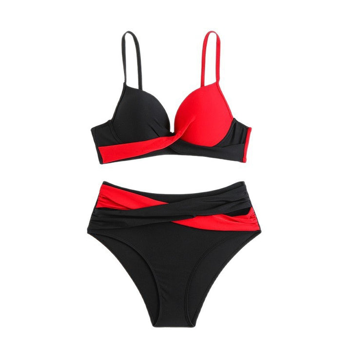 Dame To-delt Bikini-Sæt med legende Vending Design Skovae