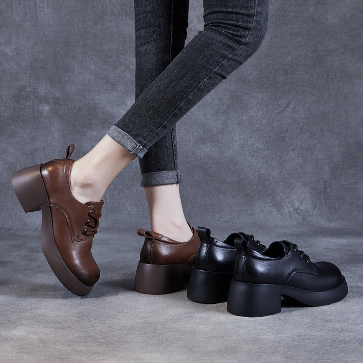 Dame Chunky kilehæle snørebånd Oxfords med dekorativ detalje Stilla