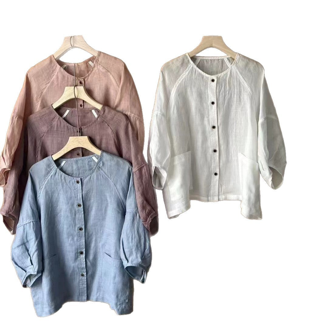 Femme Button-Up Let Linnedel Stilla