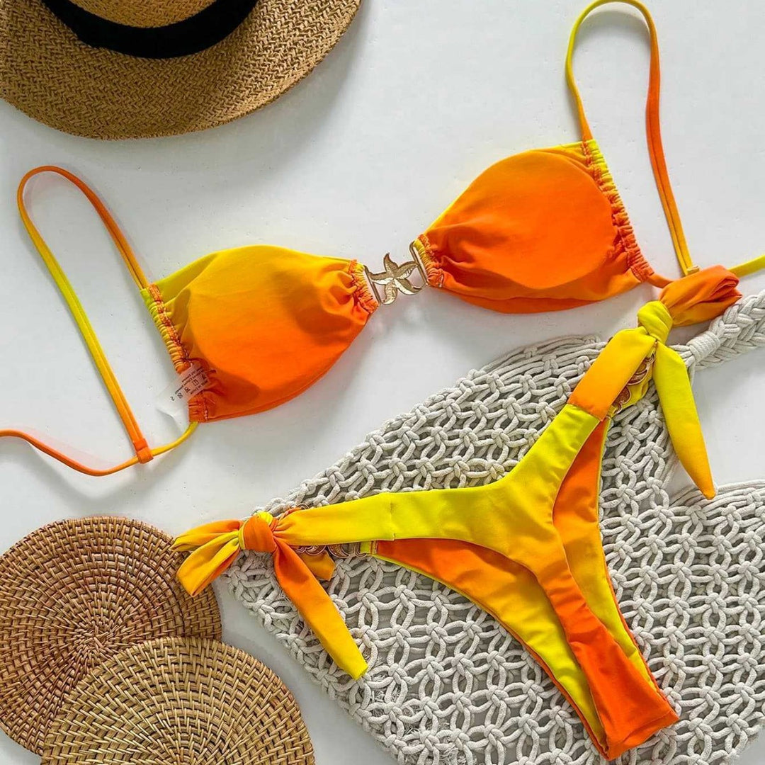 Dame bikini sæt med smart glimmer detalje Skovae