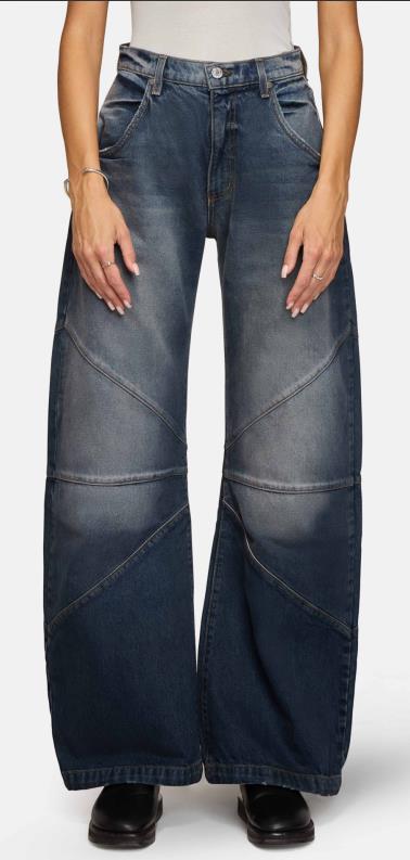 Dame Løst skårne jeans med stilfuldt patchwork-design Stilla
