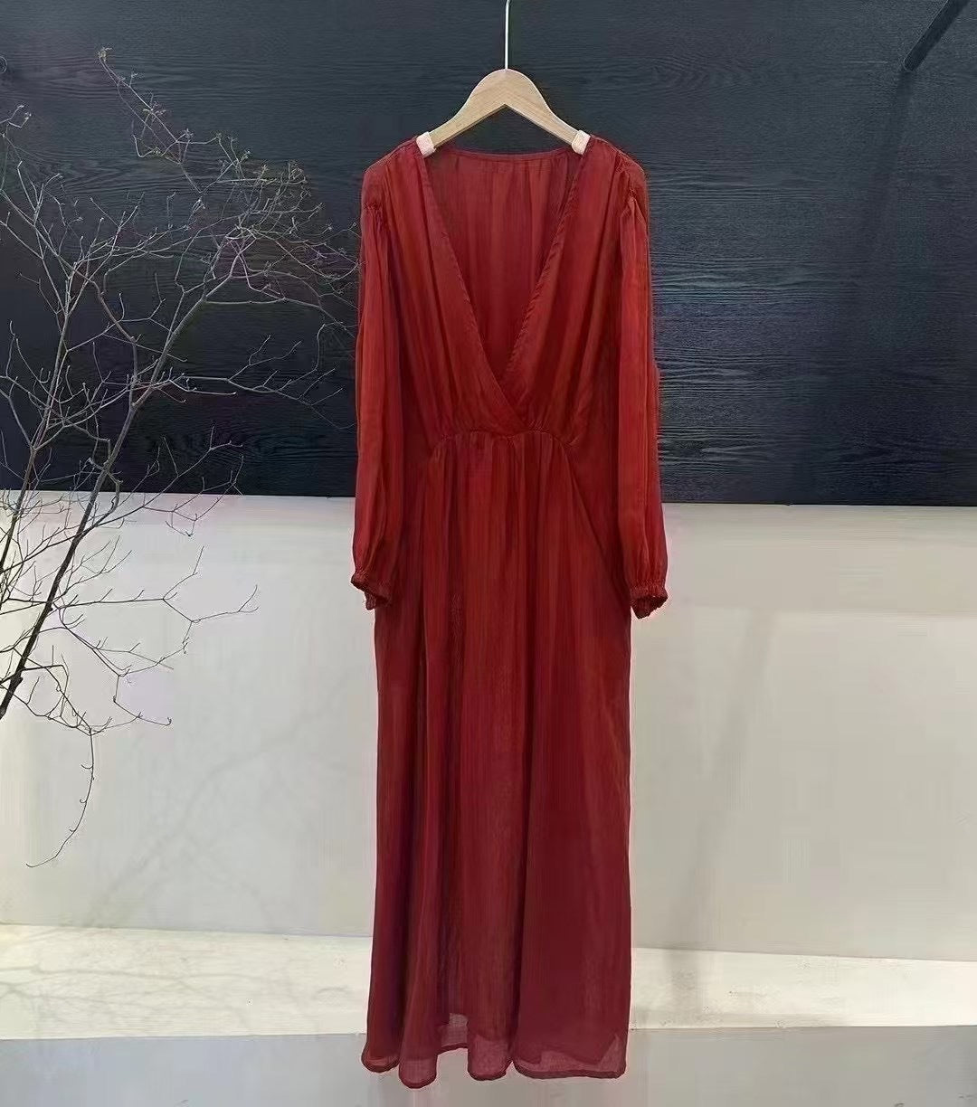 Femme Elegant Flydende Maxi Kjole Stilla