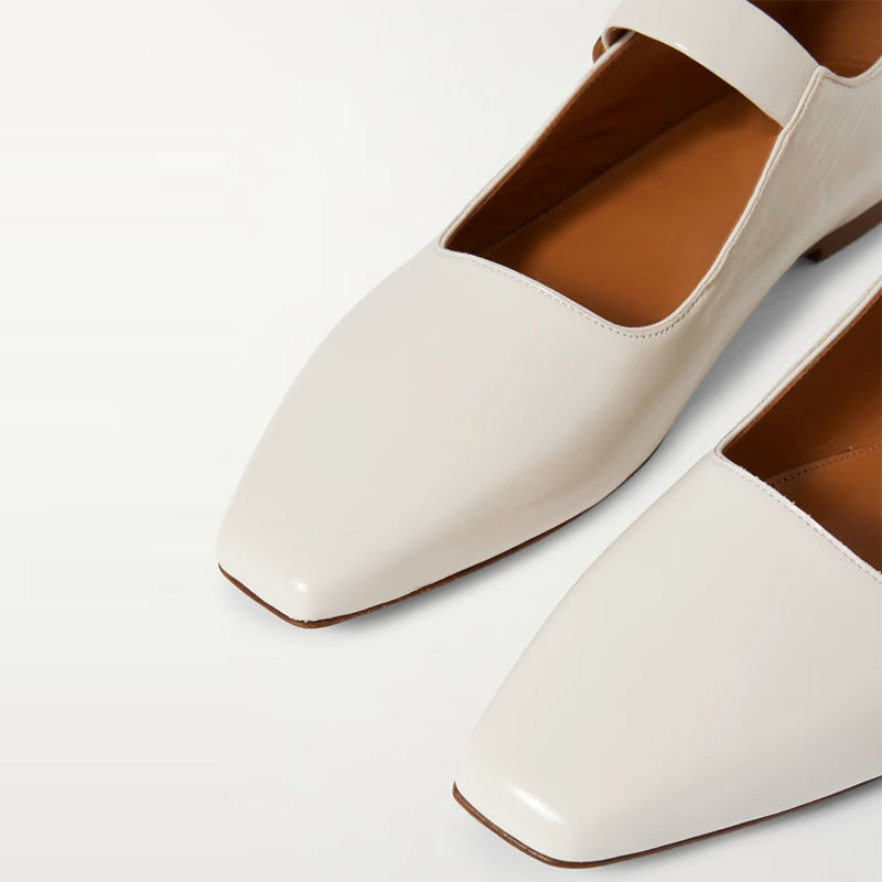 Dame Elegant Spids-Tå Ankelrem Ballerinaer med gylden spænde Stilla