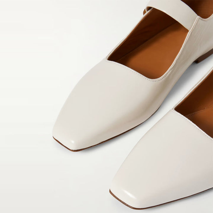 Dame Elegant Spids-Tå Ankelrem Ballerinaer med gylden spænde Stilla