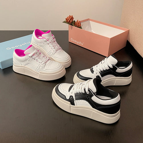 Dame Sneakers i trendy retro-stil med tyk sål Stilla