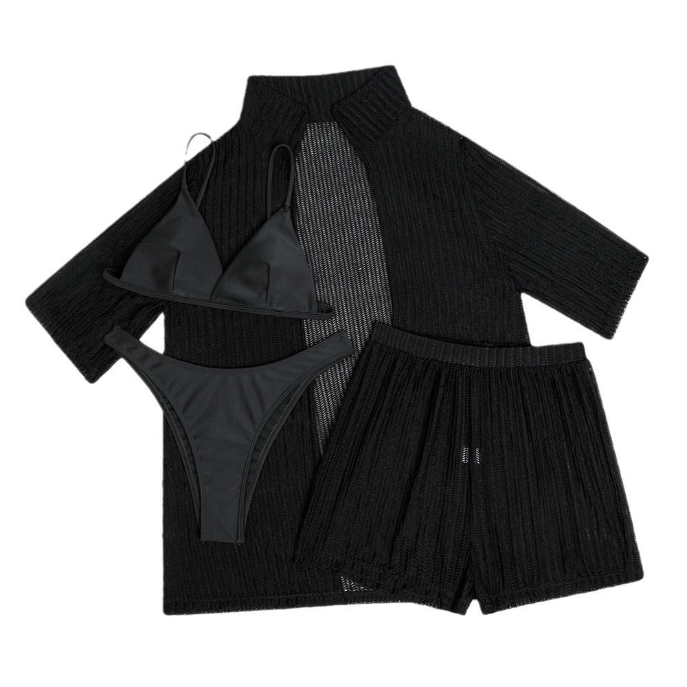 Dame Strandoutfit med luftig overdel og komfortable shorts Stilla