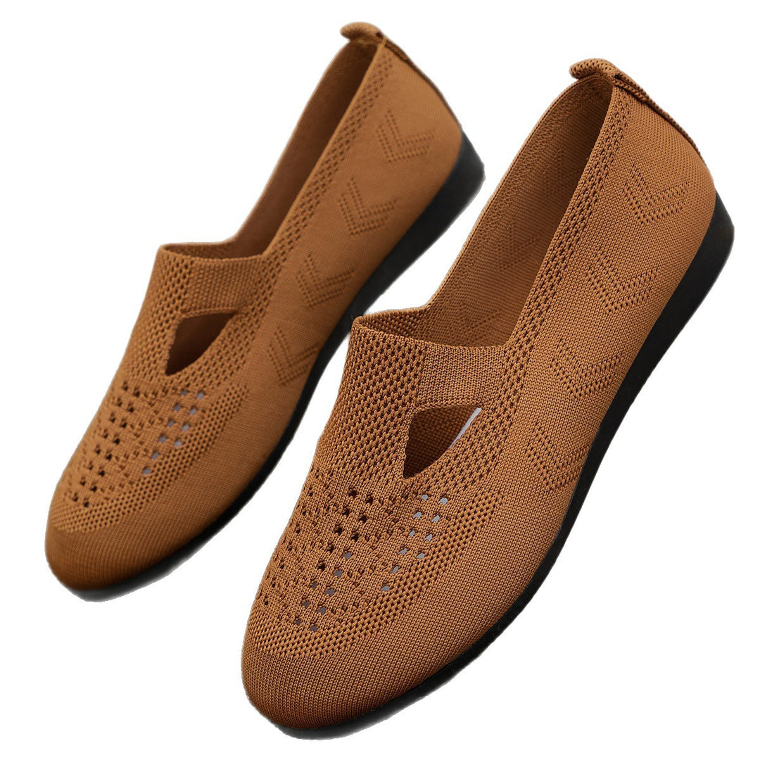 Dame åndbare Slip-On Strik-Sneakers Stilla