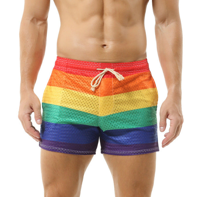 Herrernes badshorts med innovativt netdesign og farverig gradient Stilla