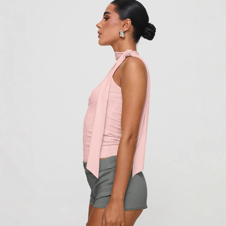Damer elegant top med feminin sløjfedesign Skovae