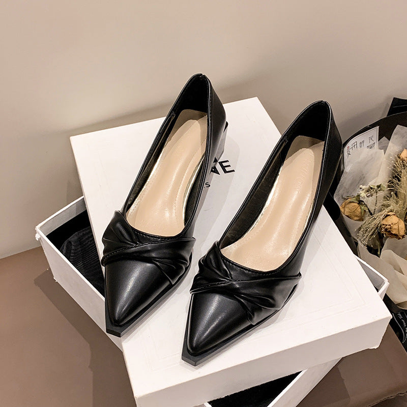 Femme Elegante Spids-Tå-Pumps Stilla