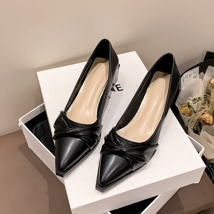 Femme Elegante Spids-Tå-Pumps Stilla
