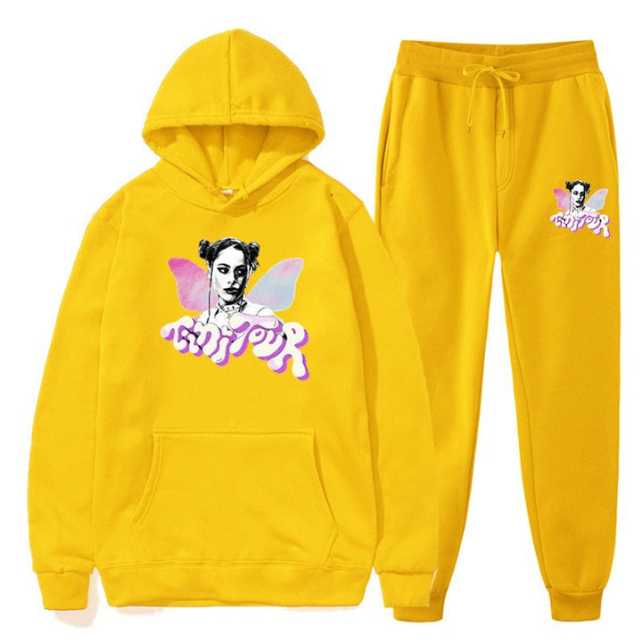 Women's sweatshirt og joggebukser sæt med kreativ grafisk design Skovae