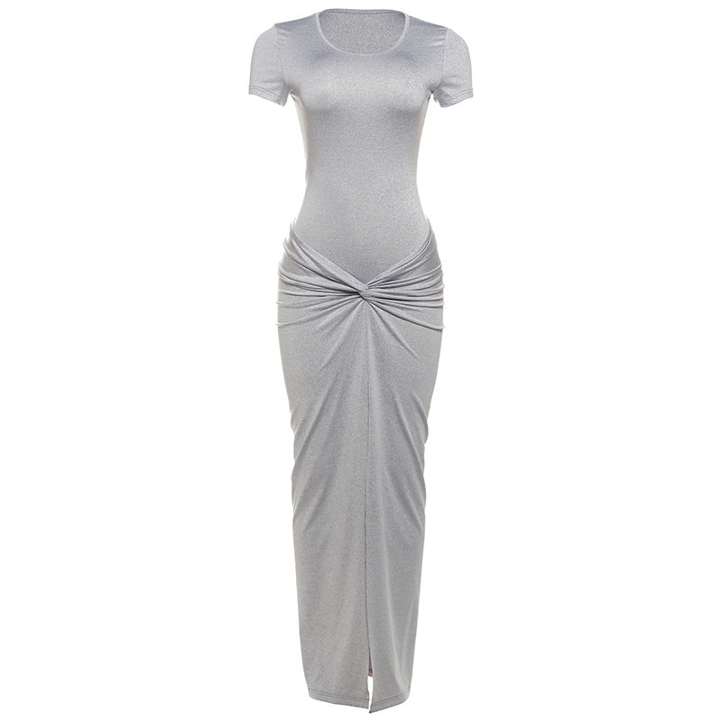 Damer Maxi Kjole med elegant indpakningsdesign og stilfulde draperingselementer Skovae