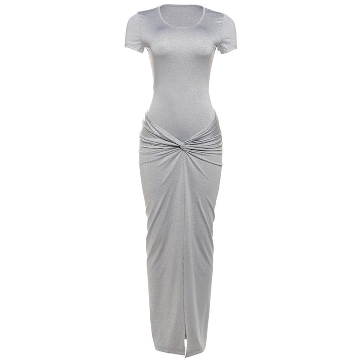 Damer Maxi Kjole med elegant indpakningsdesign og stilfulde draperingselementer Skovae
