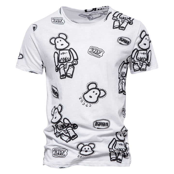 Herren T-Shirt med iøjnefaldende grafikdesign og blødt bomuldsstof Stilla