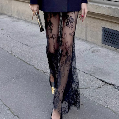 Dame spids overall med elegant gennemsigtigt design Stilla