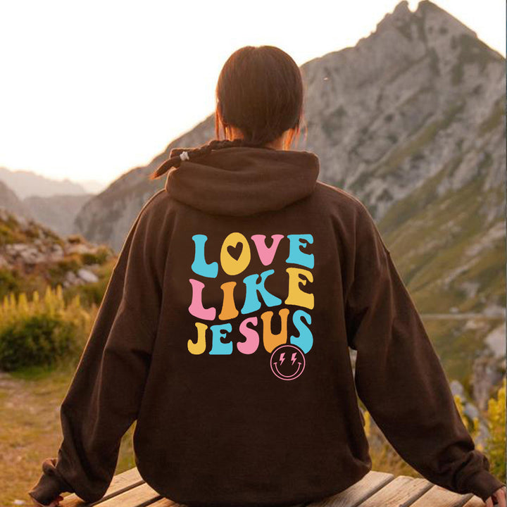 Kvindernes Oversized Hoodie med Farverig Print Skovae