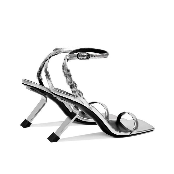 Femme Elegant Open-Toe Stiletto Hæle Stilla