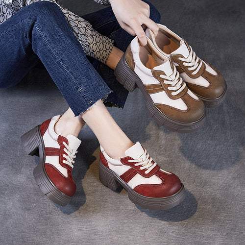 Kvinder Chunky Platform Snørebånd Sneakers Stilla