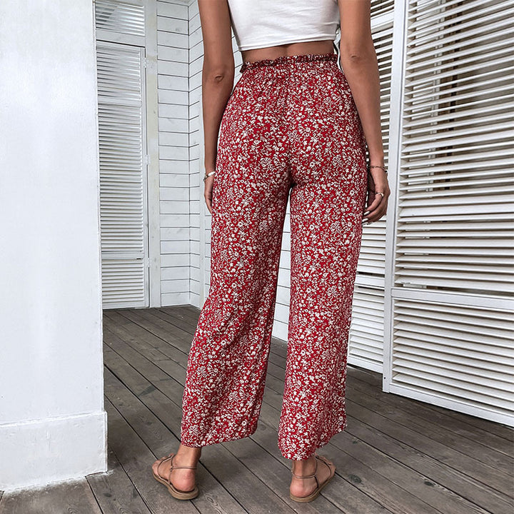 Kvinde Floral Print Bred Bukser Stilla