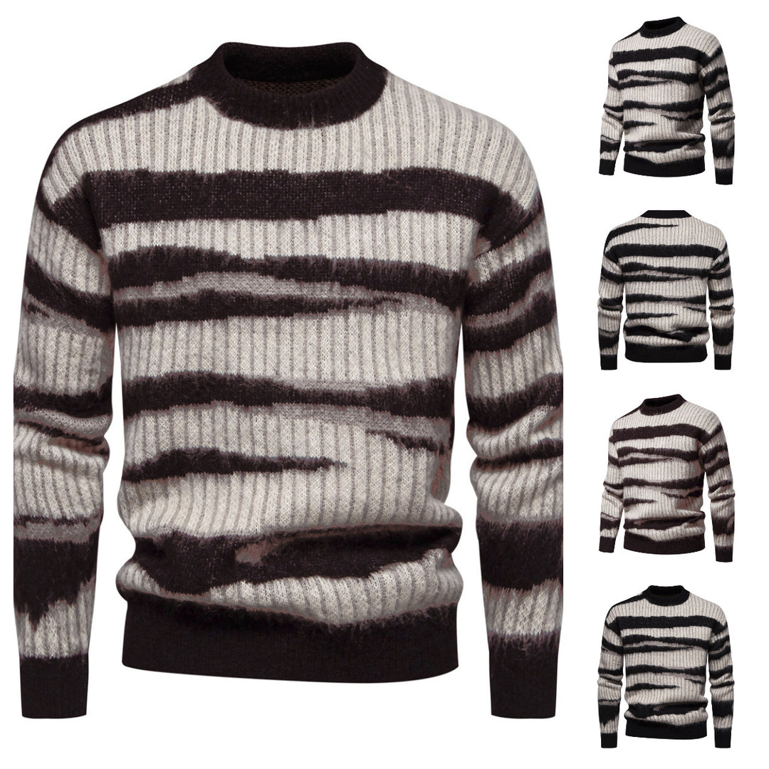 Herrer Behagelig Struktureret Stribet Sweater Stilla