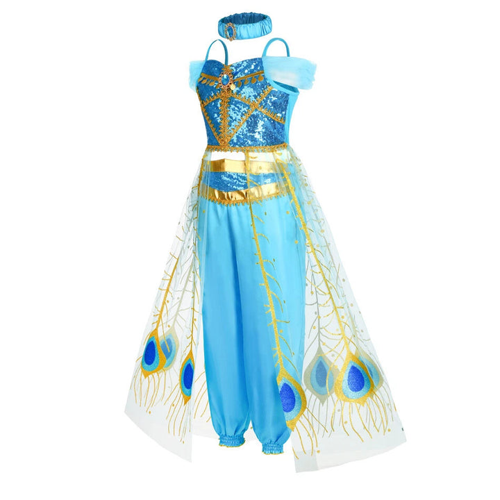 Dame prinsessekostume med glitrende detaljer og funklende tyl Skovae