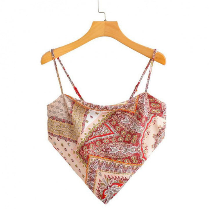 Femme Artistic Bandana Stil Crop Top Stilla