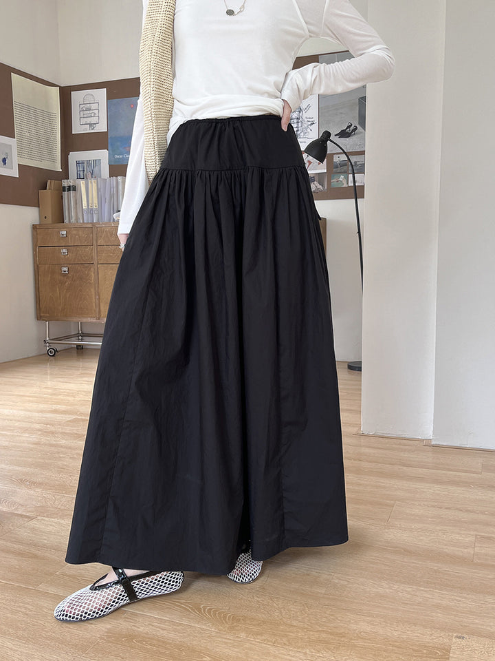 Dame Midirok med innovativ taljebånd og bred snit Stilla