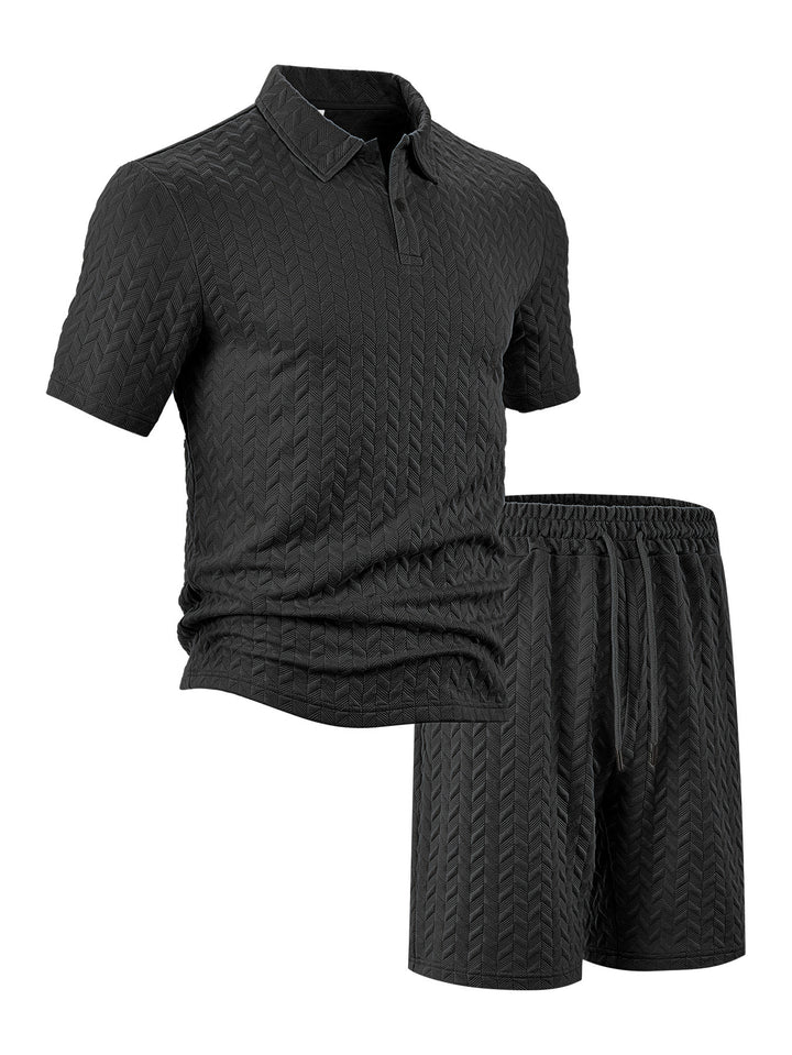 Herrer fritids polo og shorts sæt Stilla