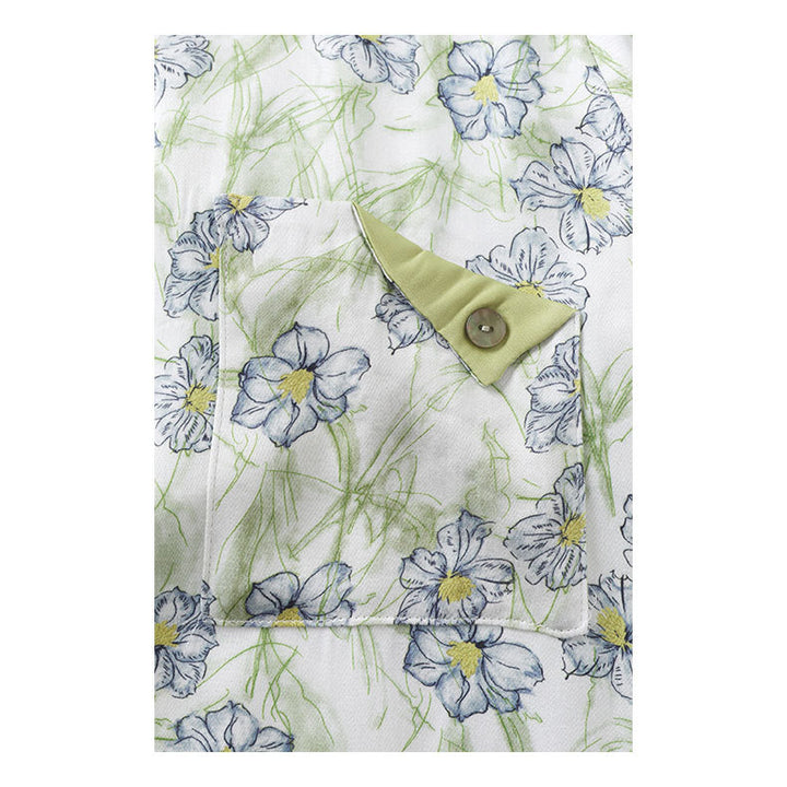 Dame kortærmet pyjamas sæt med elegant floral design og komfortabel pasform Stilla