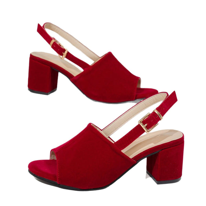 Dame Elegante Slingback Sandaler med stilfuld blokhæl og moderigtig remlukning Stilla